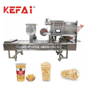 KEFAI Popcorn Cup Filling Sealing ເຄື່ອງຫຸ້ມຫໍ່